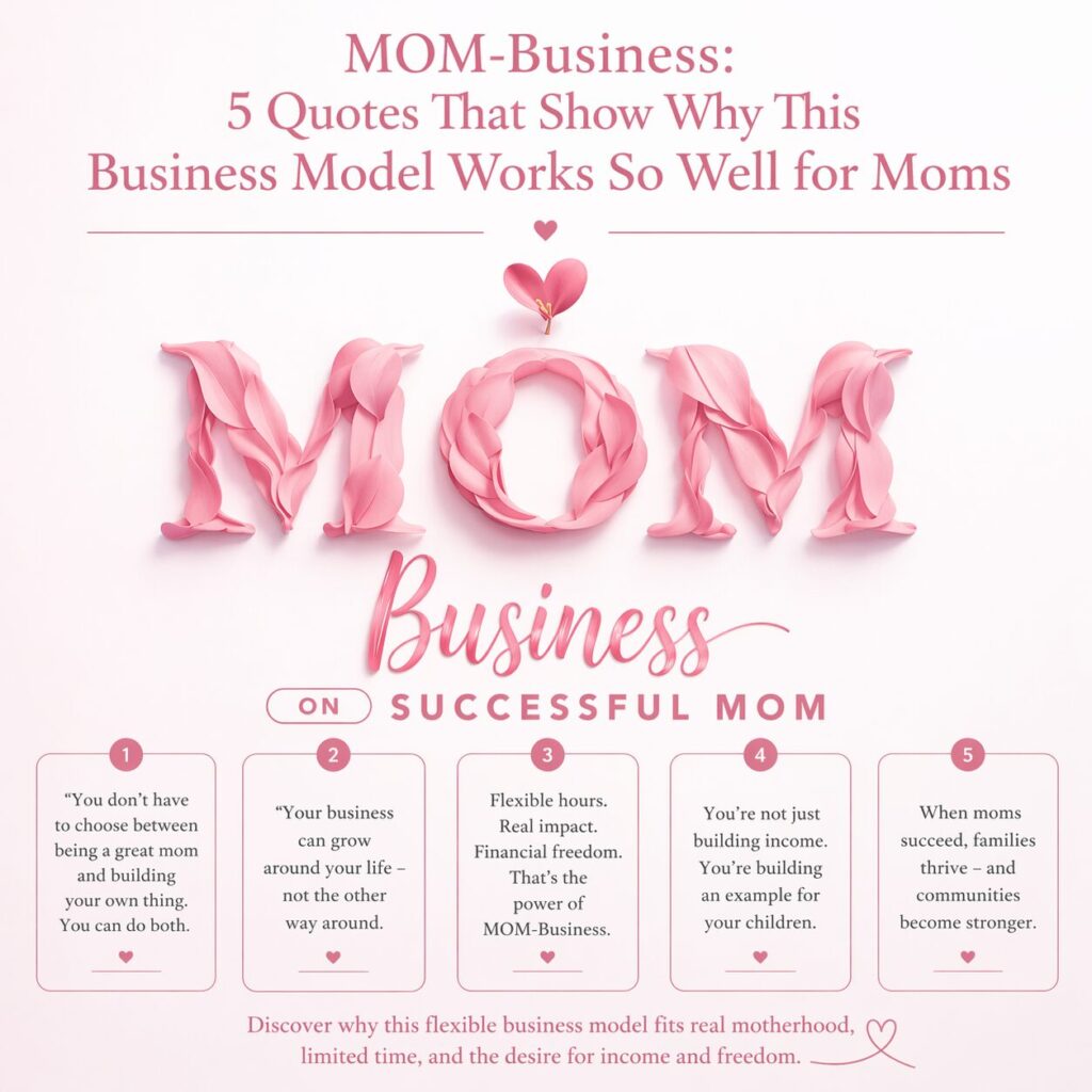 MOM-Business: 5 Quotes That Show Why This Business Model Works So Well for Moms
